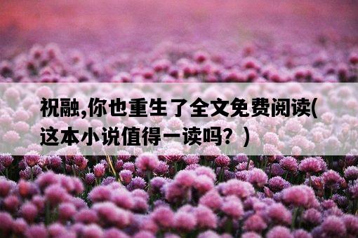 祝融,你也重生了全文免費閱讀，這本小說值得一讀嗎？-圖1