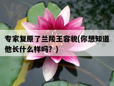 專家復原了蘭陵王容貌，你想知道他長什么樣嗎？-圖1