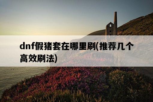 dnf假豬套在哪里刷，推薦幾個高效刷法-圖1