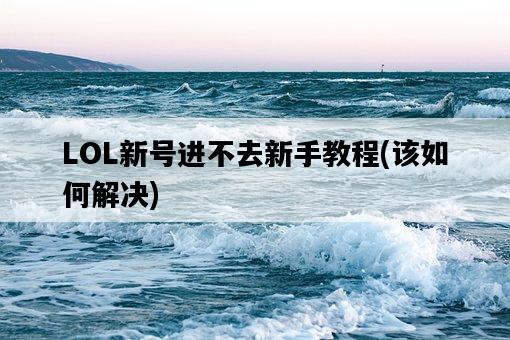 LOL新號進不去新手教程，該如何解決-圖1