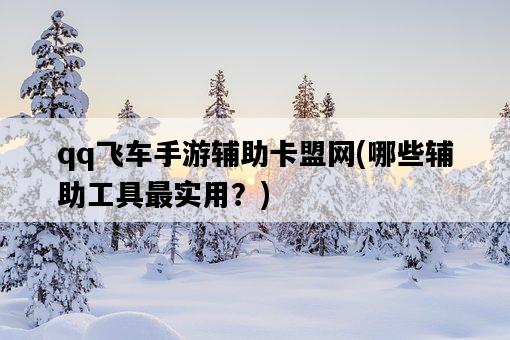 qq飛車手游輔助卡盟網，哪些輔助工具最實用？-圖1