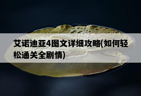 艾諾迪亞4圖文詳細攻略，如何輕松通關全劇情-圖1
