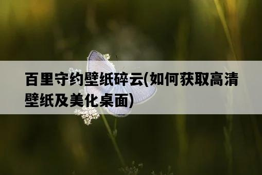 百里守約壁紙碎云，如何獲取高清壁紙及美化桌面-圖1