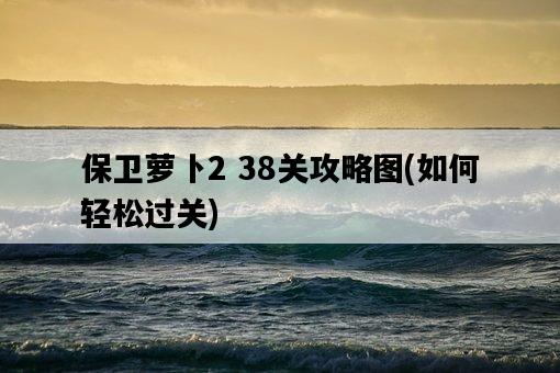 保衛蘿卜2 38關攻略圖，如何輕松過關-圖1