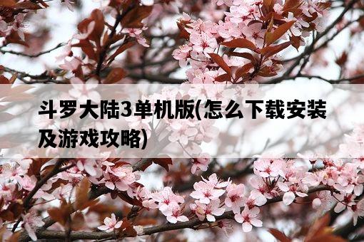 斗羅大陸3單機版，怎么下載安裝及游戲攻略-圖1