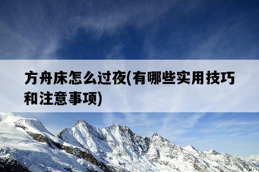 方舟床怎么過夜，有哪些實用技巧和注意事項-圖1