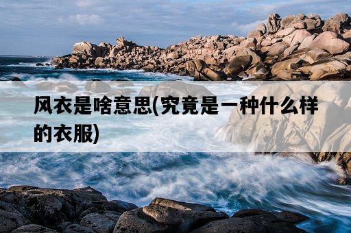 風衣是啥意思，究竟是一種什么樣的衣服-圖1