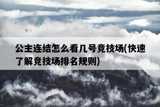 公主連結怎么看幾號競技場，快速了解競技場排名規則-圖1
