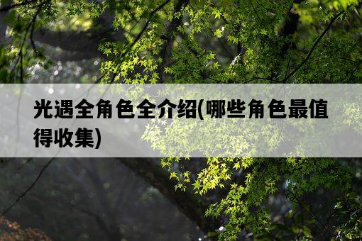 光遇全角色全介紹，哪些角色最值得收集-圖1