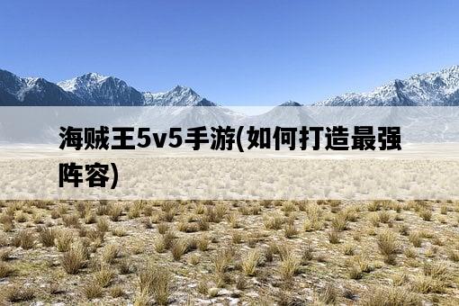 海賊王5v5手游，如何打造最強陣容-圖1