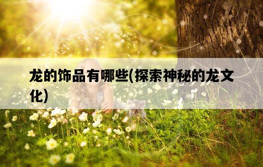龍的飾品有哪些，探索神秘的龍文化-圖1