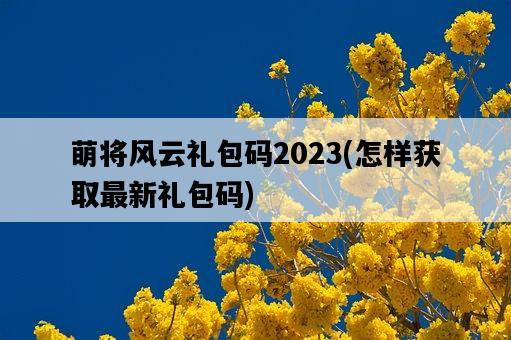 萌將風云禮包碼2023，怎樣獲取最新禮包碼-圖1