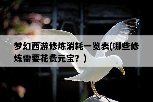夢幻西游修煉消耗一覽表，哪些修煉需要花費元寶？-圖1