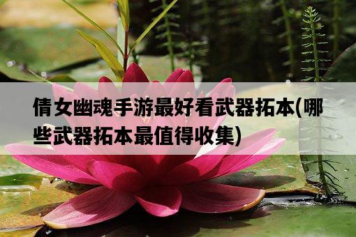 倩女幽魂手游最好看武器拓本，哪些武器拓本最值得收集-圖1
