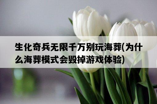 生化奇兵無限千萬別玩海葬，為什么海葬模式會毀掉游戲體驗-圖1