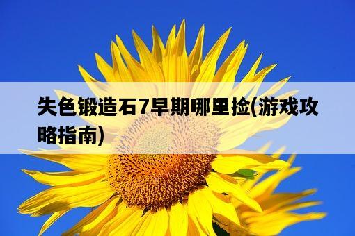 失色鍛造石7早期哪里撿，游戲攻略指南-圖1
