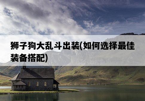 獅子狗大亂斗出裝，如何選擇最佳裝備搭配-圖1