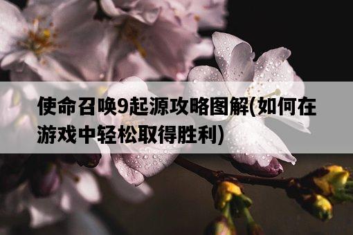 使命召喚9起源攻略圖解，如何在游戲中輕松取得勝利-圖1