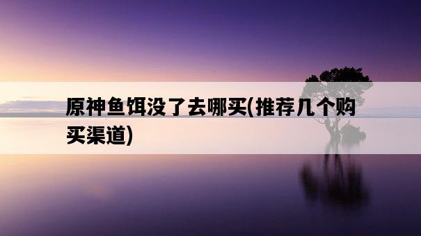 原神魚餌沒了去哪買，推薦幾個購買渠道-圖1