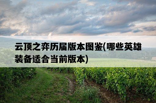 云頂之弈歷屆版本圖鑒，哪些英雄裝備適合當前版本-圖1