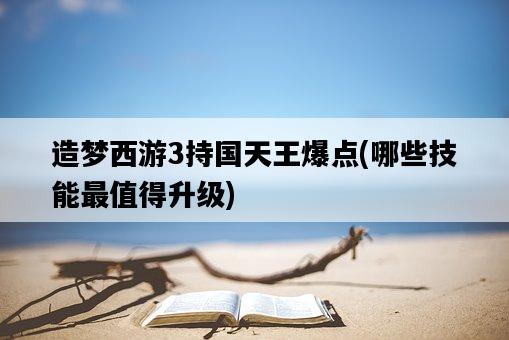造夢西游3持國天王爆點，哪些技能最值得升級-圖1