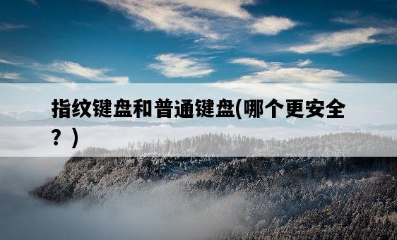 指紋鍵盤和普通鍵盤，哪個更安全？-圖1