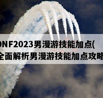 DNF2023男漫游技能加點，全面解析男漫游技能加點攻略-圖1