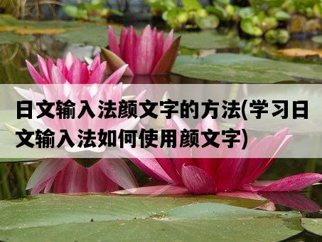 日文輸入法顏文字的方法，學習日文輸入法如何使用顏文字-圖1