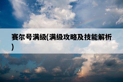 賽爾號滿級，滿級攻略及技能解析-圖1