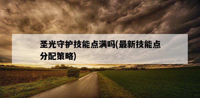 圣光守護技能點滿嗎，最新技能點分配策略-圖1