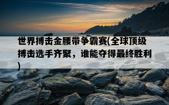 世界搏擊金腰帶爭霸賽，全球頂級搏擊選手齊聚，誰能奪得最終勝利-圖1