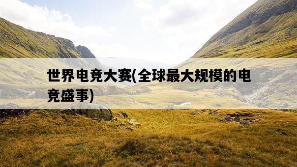 世界電競大賽，全球最大規模的電競盛事-圖1