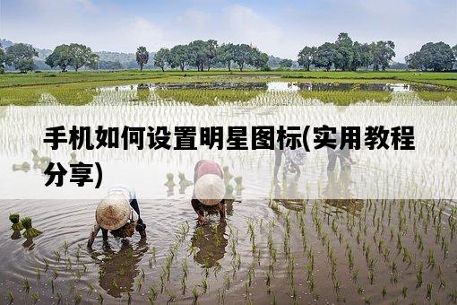 手機如何設置明星圖標，實用教程分享-圖1