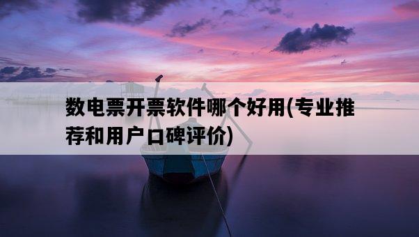 數電票開票軟件哪個好用，專業推薦和用戶口碑評價-圖1