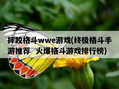 摔跤格斗wwe游戲，終極格斗手游推薦  火爆格斗游戲排行榜-圖1