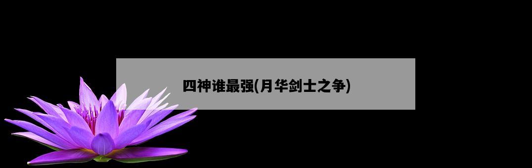 四神誰最強，月華劍士之爭-圖1