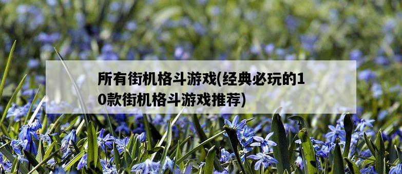 所有街機格斗游戲，經典必玩的10款街機格斗游戲推薦-圖1