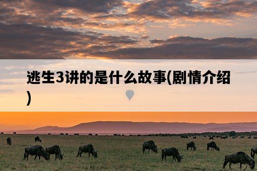 逃生3講的是什么故事，劇情介紹-圖1
