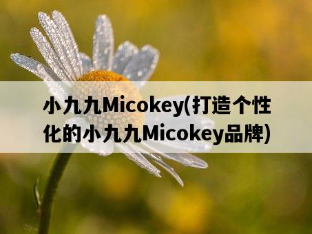 小九九Micokey，打造個性化的小九九Micokey品牌-圖1