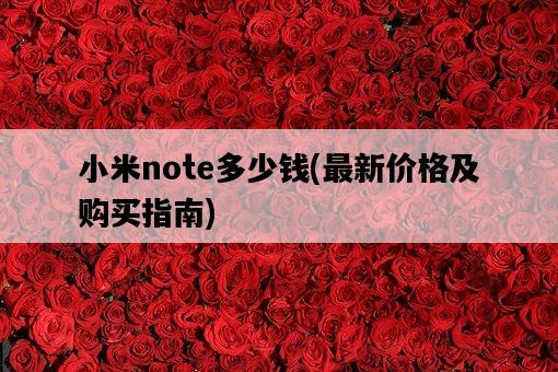 小米note多少錢，最新價格及購買指南-圖1