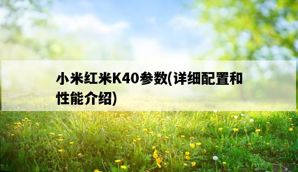 小米紅米K40參數，詳細配置和性能介紹-圖1