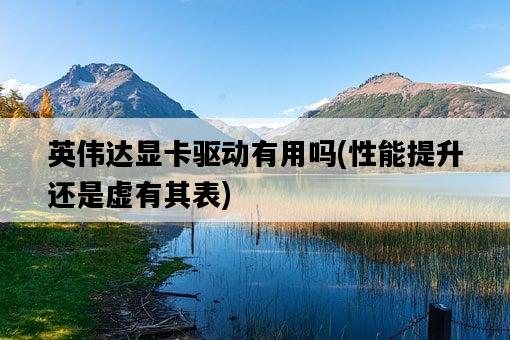 英偉達顯卡驅動有用嗎，性能提升還是虛有其表-圖1